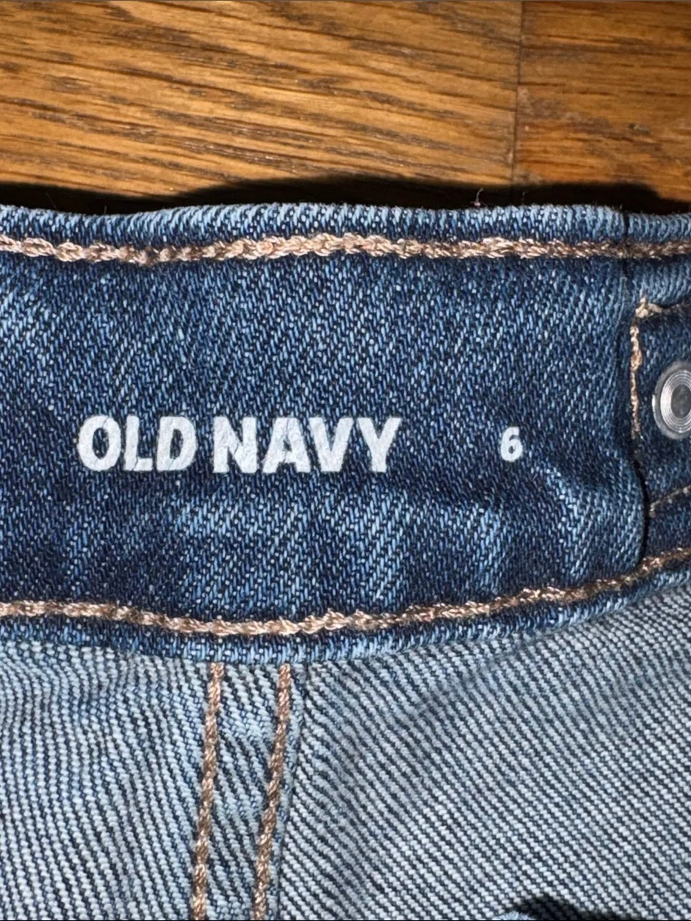 OLD NAVY sky-hi A-line jean shorts